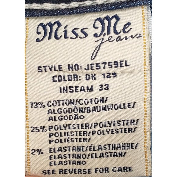 Miss Me Jeans ~ Easy Boot ~ Sz 25 - Picture 6 of 7